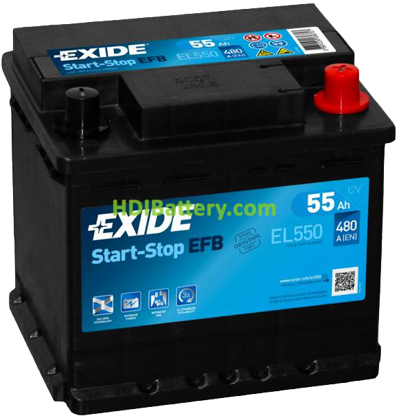 EXIDE EFB 12V 55Ah Start-Stop Accu