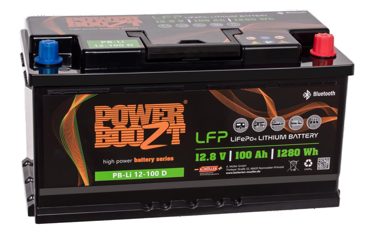 POWERBOOZT 12V 100Ah Deep Cycle Accu
