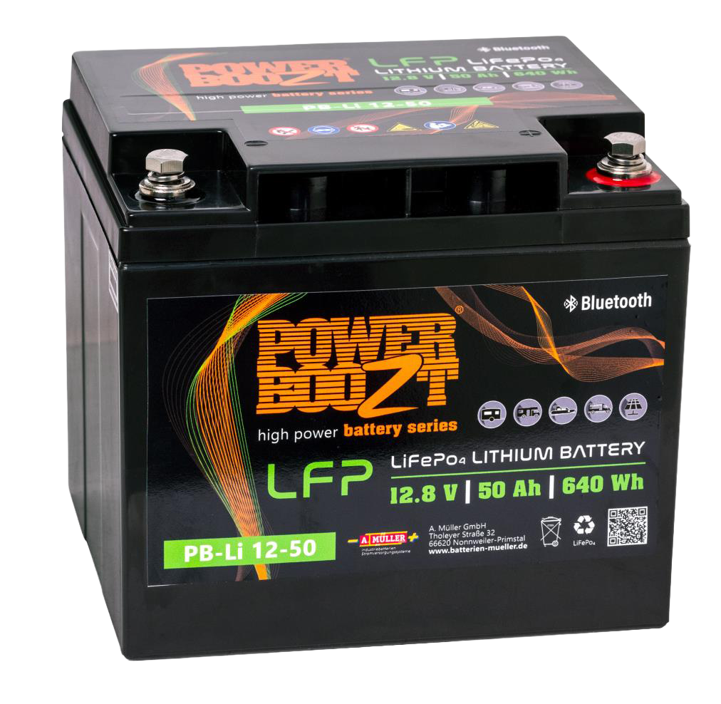 POWERBOOZT 12V 50Ah Deep Cycle Accu