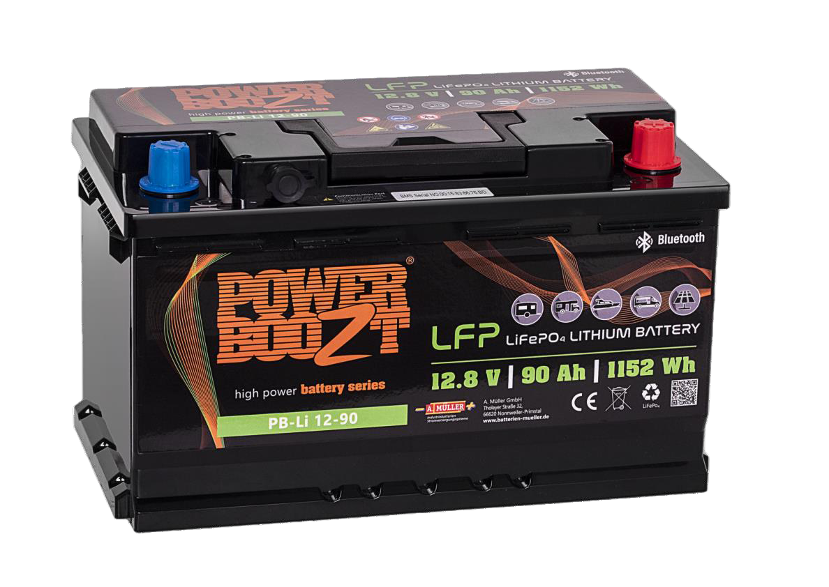 POWERBOOZT 12V 90Ah Deep Cycle Accu
