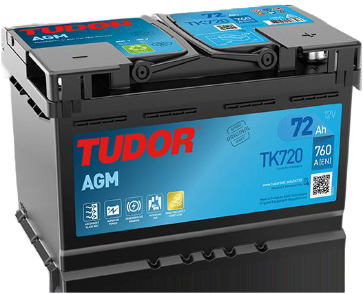 Bild von TUDOR 12V 72Ah Start-Stopp Batterie