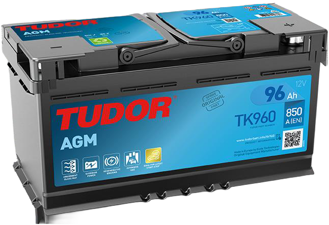 Image of TUDOR 12V 96Ah Start-Stop Battery
