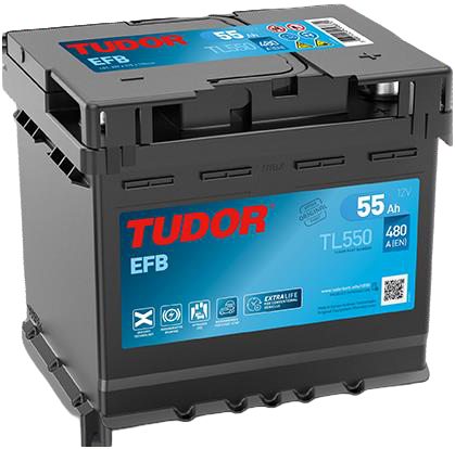 Image of TUDOR EFB 12V 55Ah Start-Stop Battery