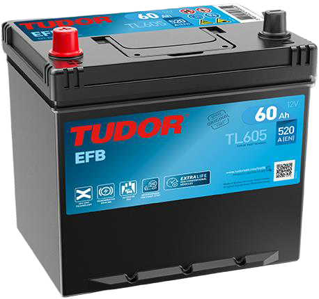 TUDOR EFB 12V 60Ah Start-Stop Battery