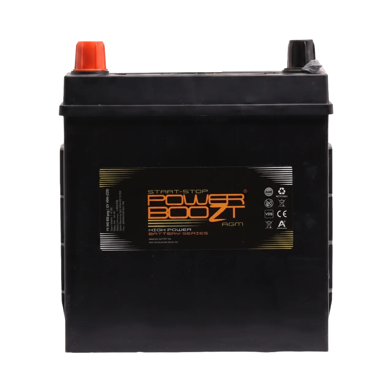 POWERBOOZT AGM 12V 35Ah Start-Stop Accu