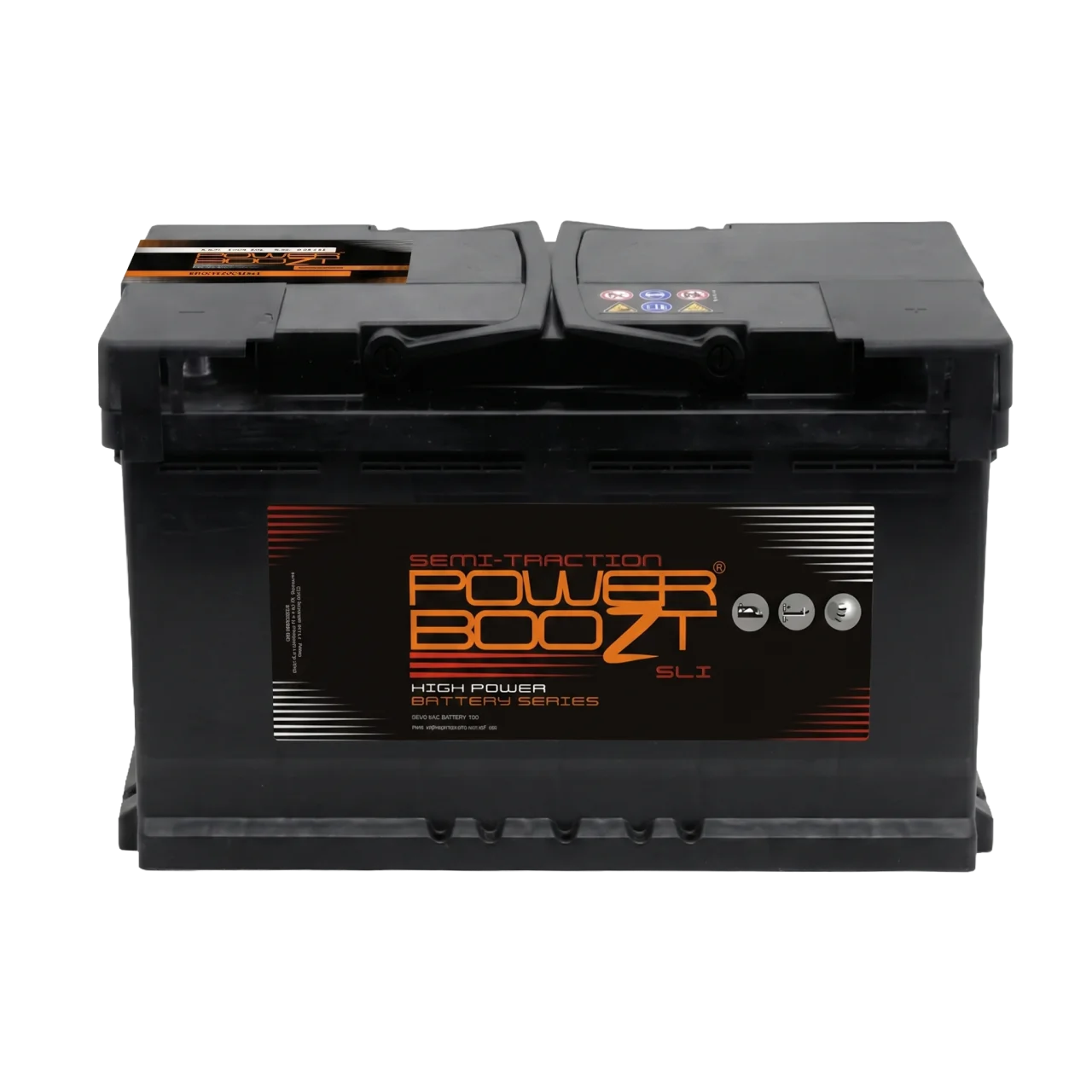 POWERBOOZT 12V 100Ah Semi-tractieaccu