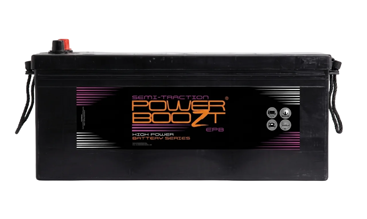 POWERBOOZT 12V 240Ah Semi-Traktionsbatterie