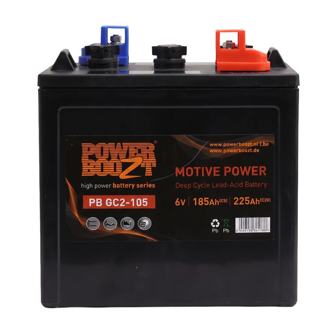 POWERBOOZT 6V 225Ah Deep Cycle Accu