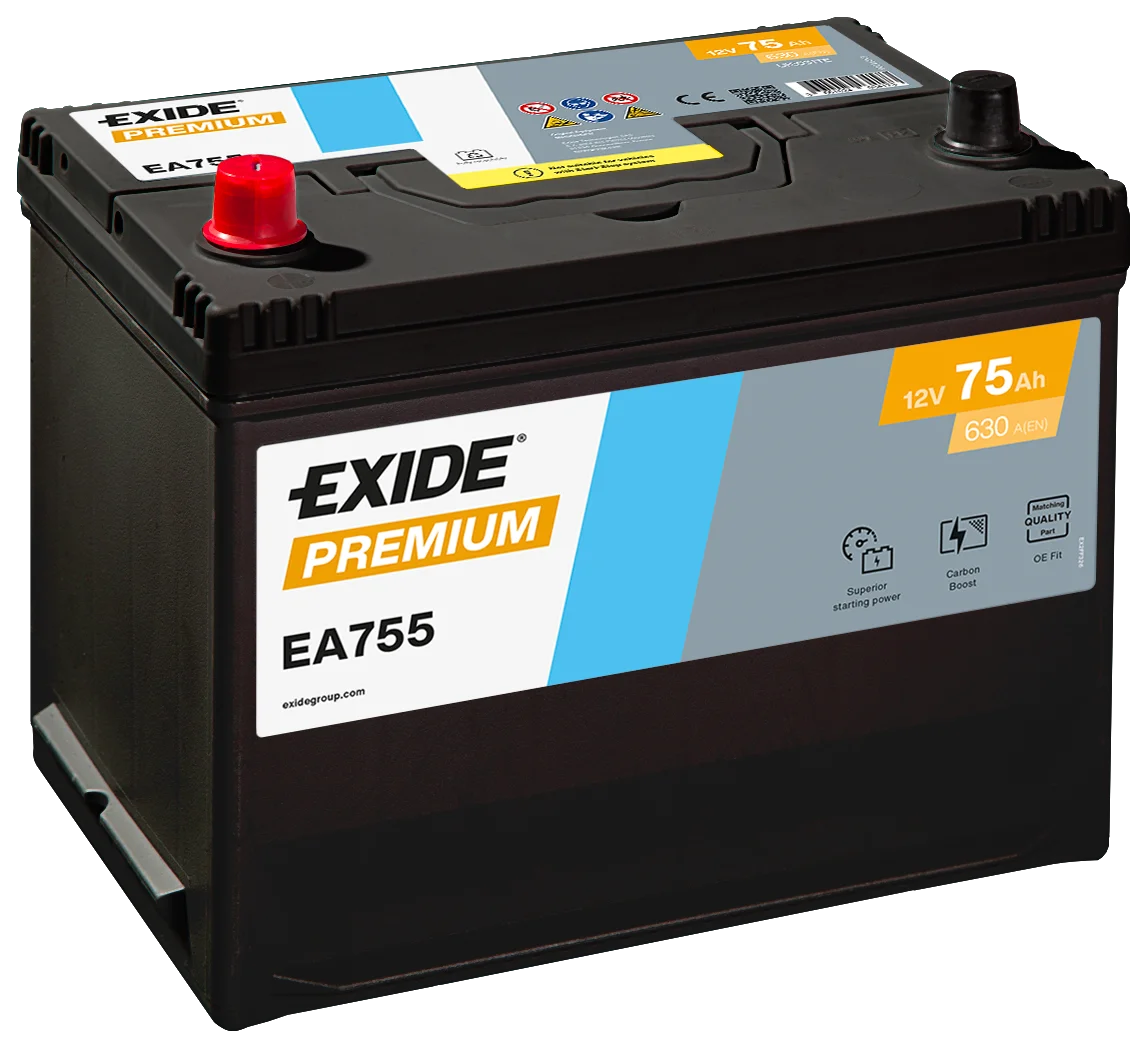 Afbeelding van EXIDE 12V 75Ah Startaccu