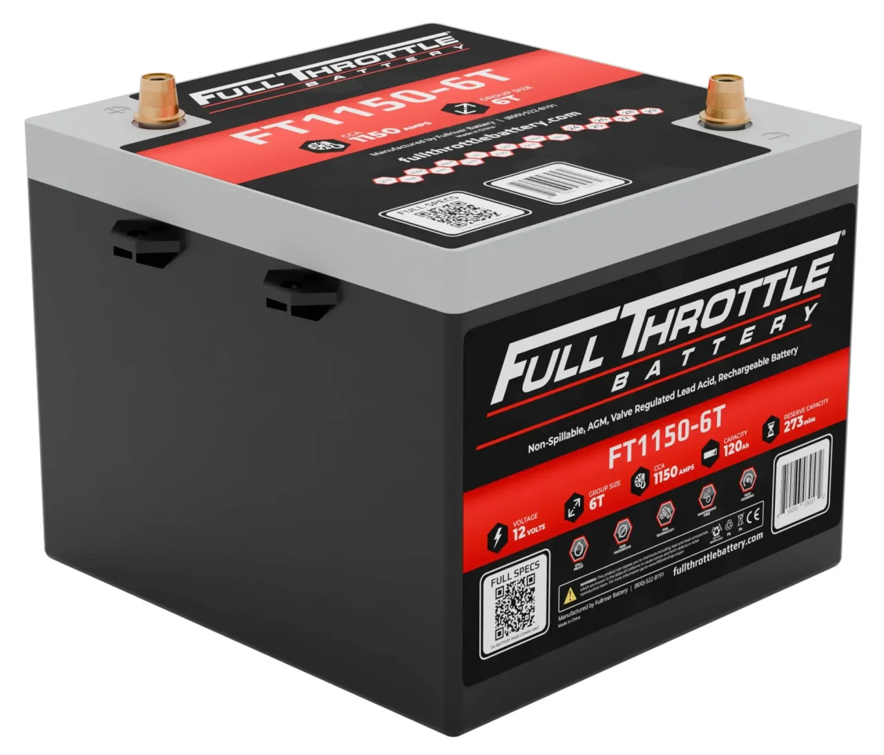 FULLRIVER FT1150-6T AGM 12V 120Ah Startaccu