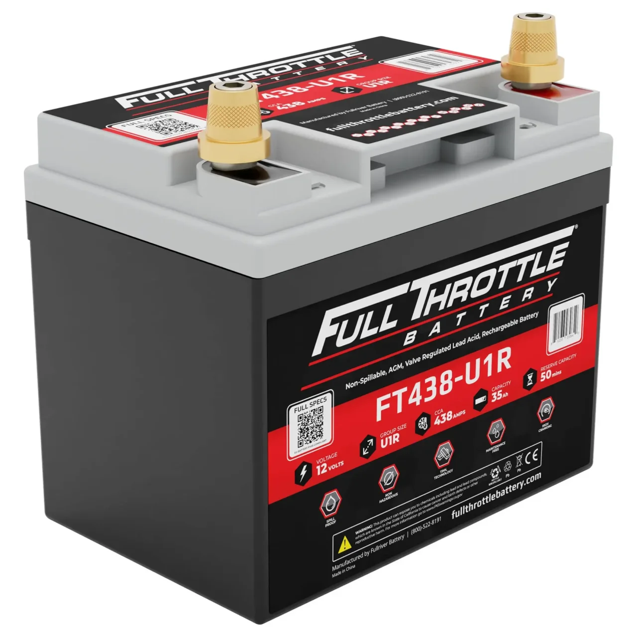 FULLRIVER FT438-U1R AGM 12V 45Ah Startaccu