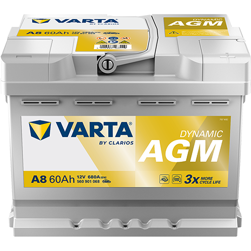 VARTA Dynamic AGM 12V 60Ah Start-Stop Accu