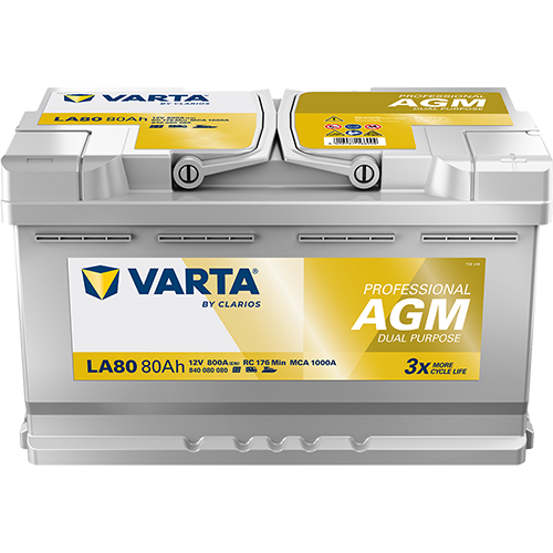 VARTA Professional AGM 12V 80Ah Semi-Traktionsbatterie