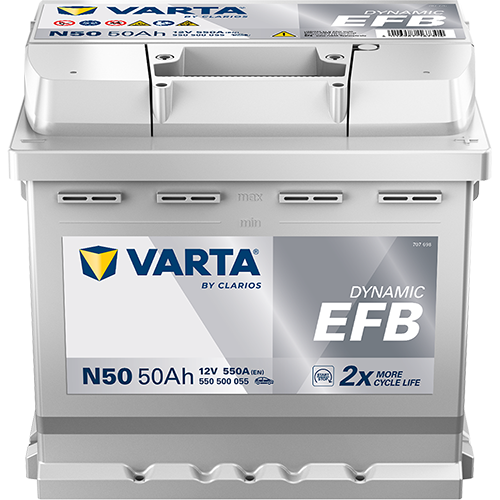 VARTA Dynamic EFB 12V 50Ah Start-Stop Accu