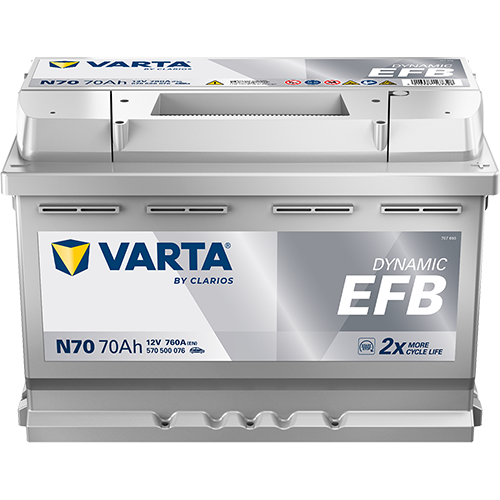 VARTA Dynamic EFB 12V 70Ah Start-Stop Accu