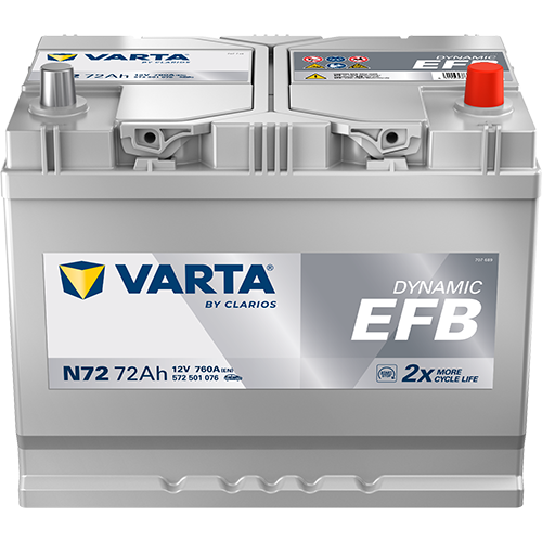 VARTA Dynamic EFB 12V 72Ah Start-Stop Accu