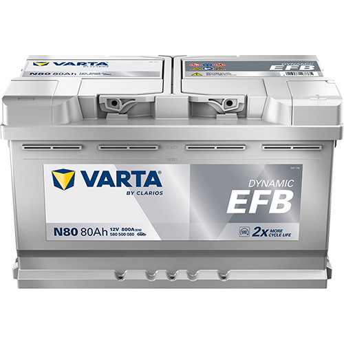 VARTA Dynamic EFB 12V 80Ah Start-Stop Accu